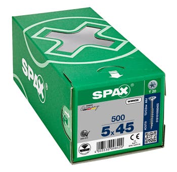 5mm Spax Wirox Universal Countersunk Screws - Partial Thread