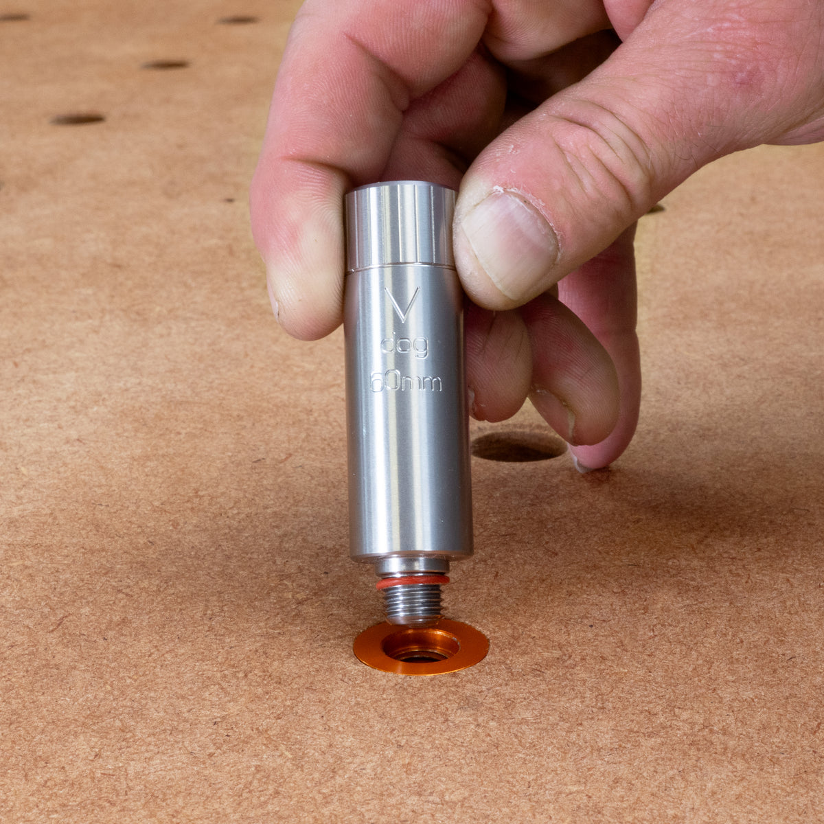 UJK V Dog Vacuum Bench Dog for 20mm MFT-Style Benches