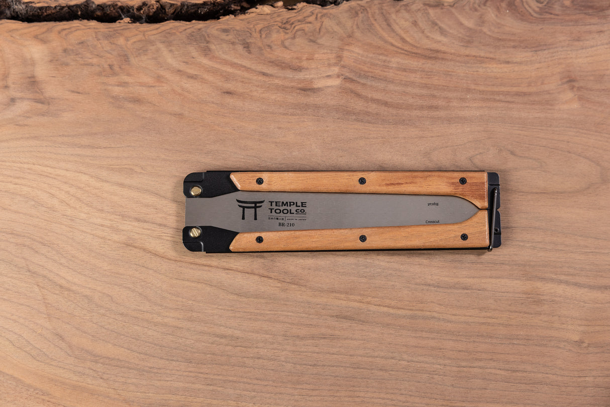 Temple Tool Co Japanese Folding Butterfly Saw | Rip-Cut & Crosscut | 210mm