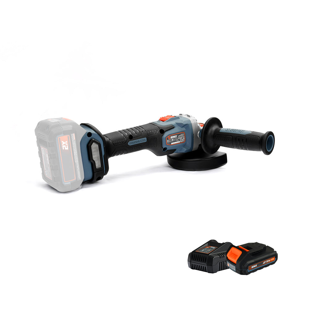 Senix X2 18V 125mm Angle Grinder Kit