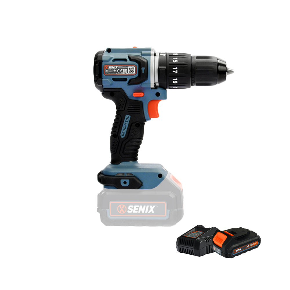 Senix X2 18V Brushless Hammer Drill Kit