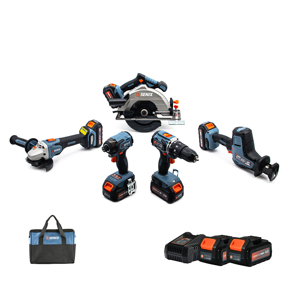 Senix X2 18V 5 Piece Combo Kit