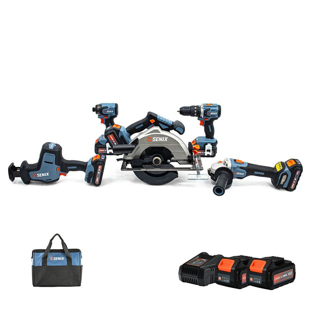 Senix X2 18V 5 Piece Combo Kit