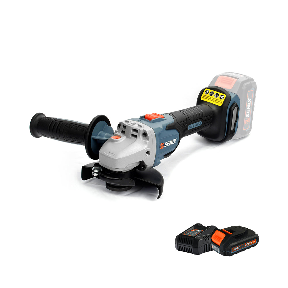 Senix X2 18V 125mm Angle Grinder Kit