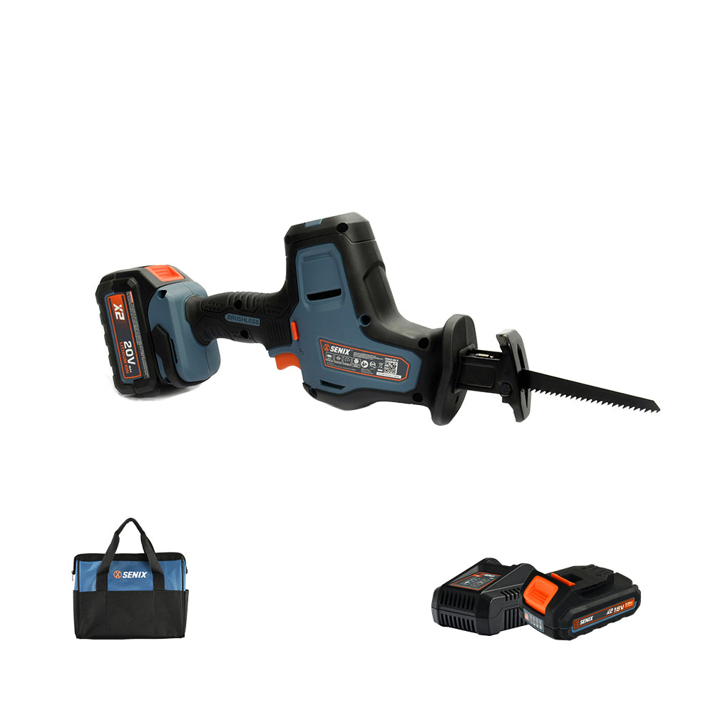 Senix X2 18V Brushless Compact Reciprocating Saw Kit