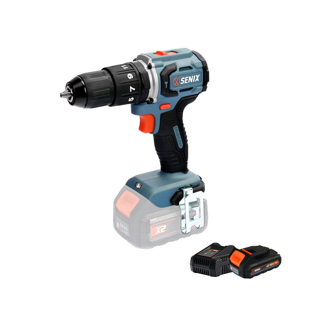 Senix X2 18V Brushless Hammer Drill Kit