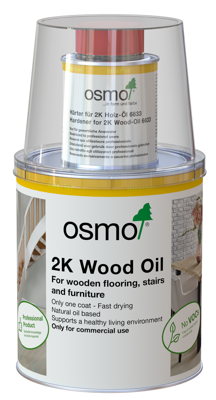 Osmo 2K Wood Oil Clear Matt 6100 (Rubio Monocoat Alternative)