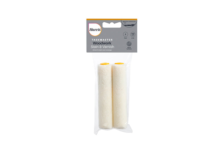 Harris Taskmaster Stain & Varnish Mohair Roller Sleeves - 110mm