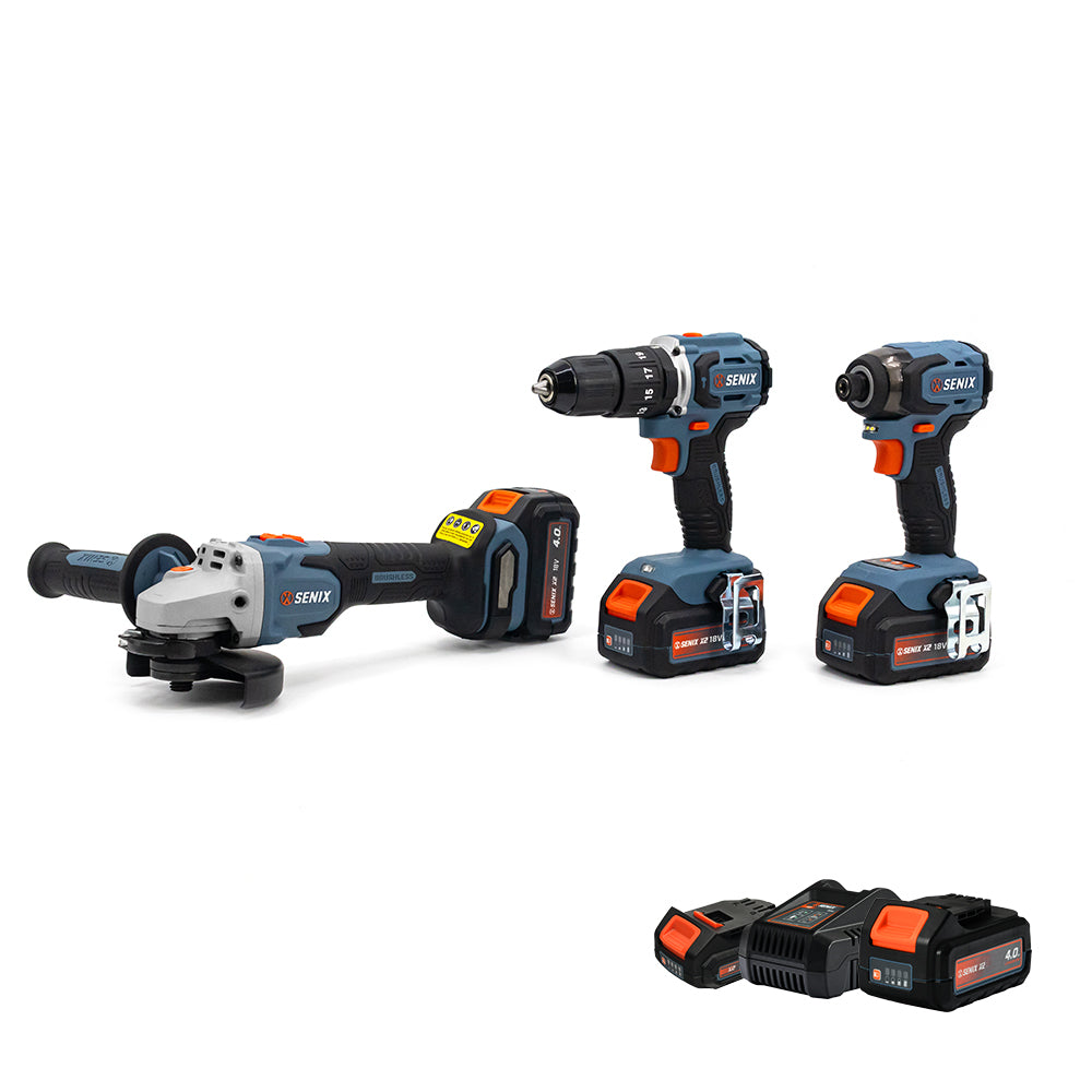 Senix X2 18V 3 Piece Combo Kit