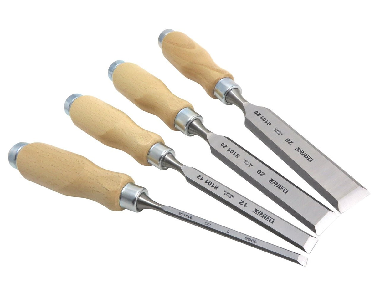 Narex Wood Line PROFI Bevel Edge Cabinet Chisels - Set of 4