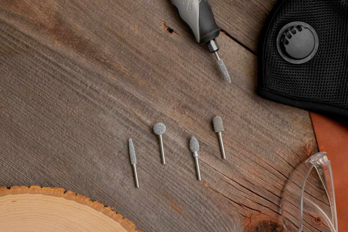 Kutzall 4 Piece Coarse Burr Kit - 1/8" Shank