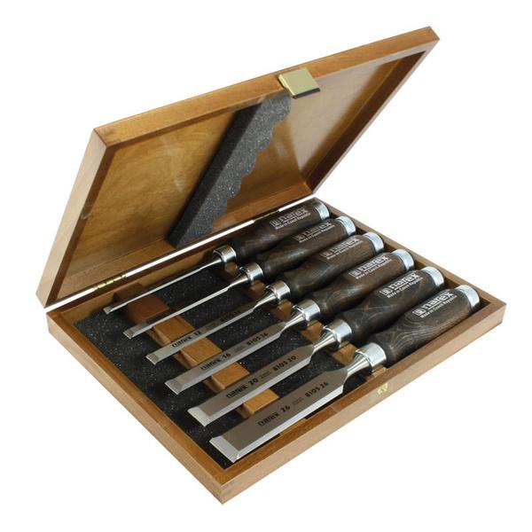 Narex Beveled Edge Cabinet Chisels Set of 6 with Case