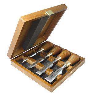 Narex Set of 4 Butt Chisels In Wooden Case