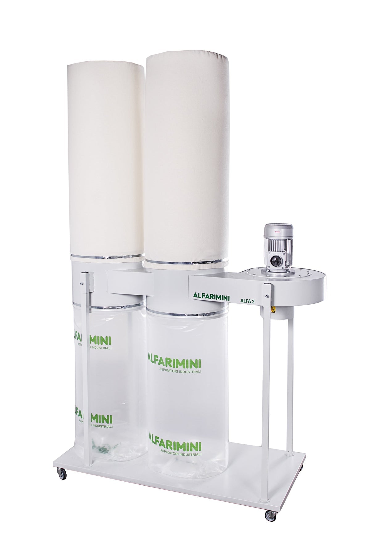 Dust Collector 415V 4HP 2 x Filter Element (2 x Calico Top Bag + 2 x Plastic Bottom Bag) ALFA 2 by Alfarimini