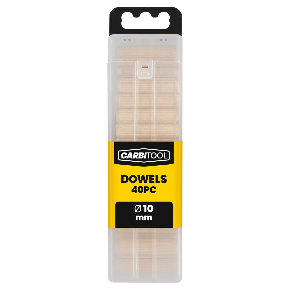 Carbitool 10mm fluted wood dowels, pack of 40