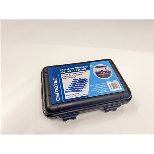 Carbatec Precision Router Setup Block 7 Piece Set