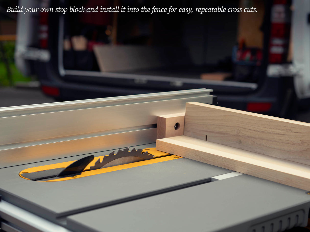 TSO Products Rip Fence with T-Slots for 250mm / 10" DEWALT Jobsite Table Saw (DWE7491-XE / DWE7491RS)