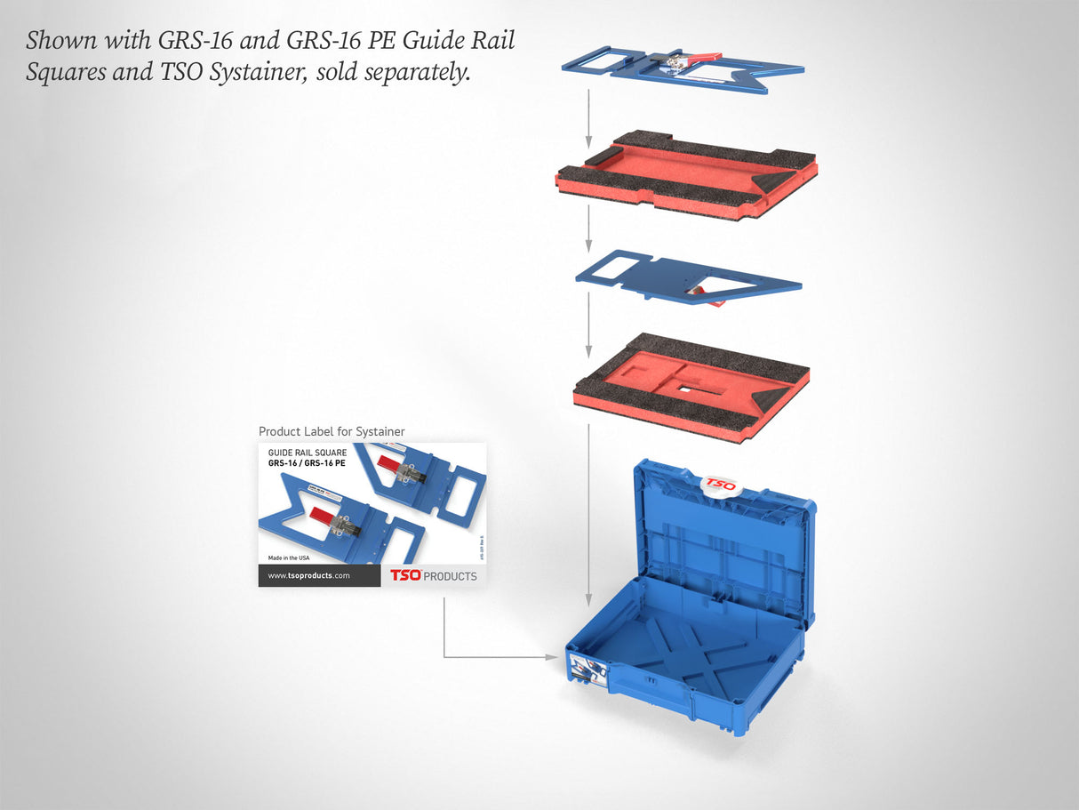 TSO Products Systainer Insert Set for GRS-16 Guide Rail Square