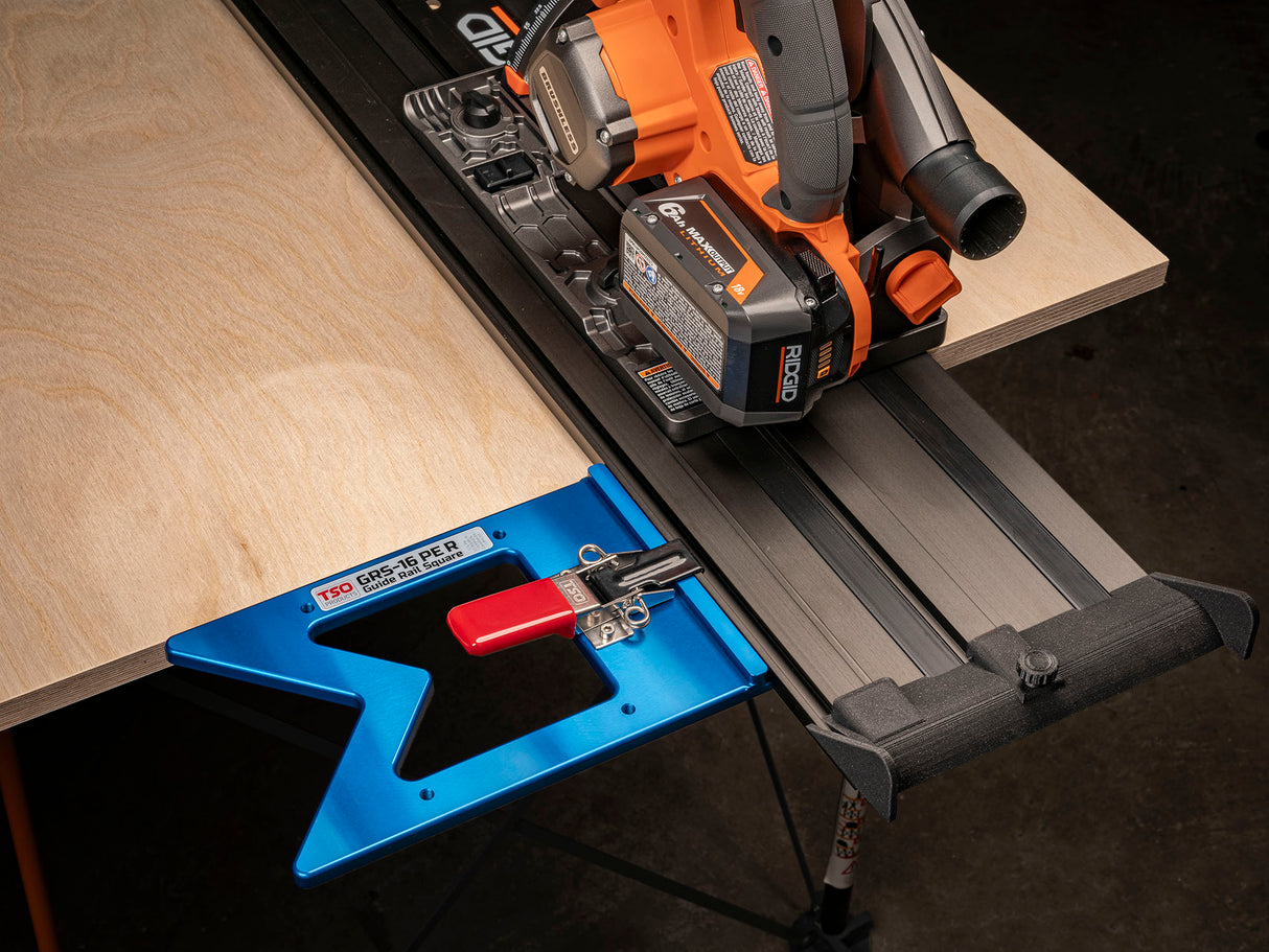 TSO Products GRS-16 PE R Guide Rail Square for AEG/RIDGID Track Saws
