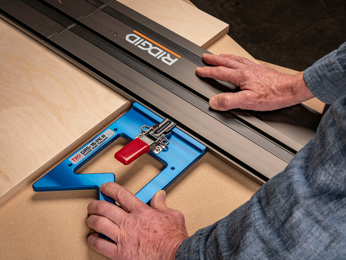 TSO Products GRS-16 PE R Guide Rail Square for AEG/RIDGID Track Saws
