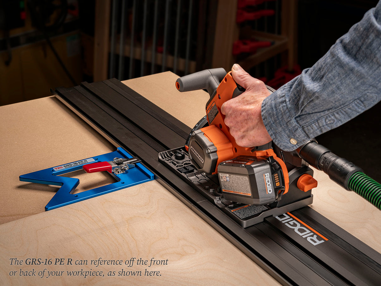 TSO Products GRS-16 PE R Guide Rail Square for AEG/RIDGID Track Saws