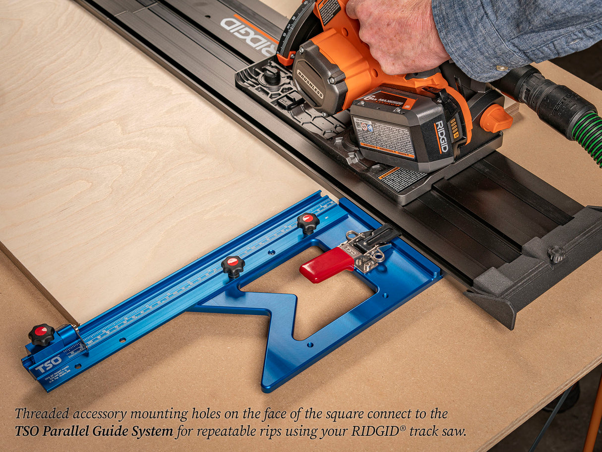 TSO Products GRS-16 PE R Guide Rail Square for AEG/RIDGID Track Saws