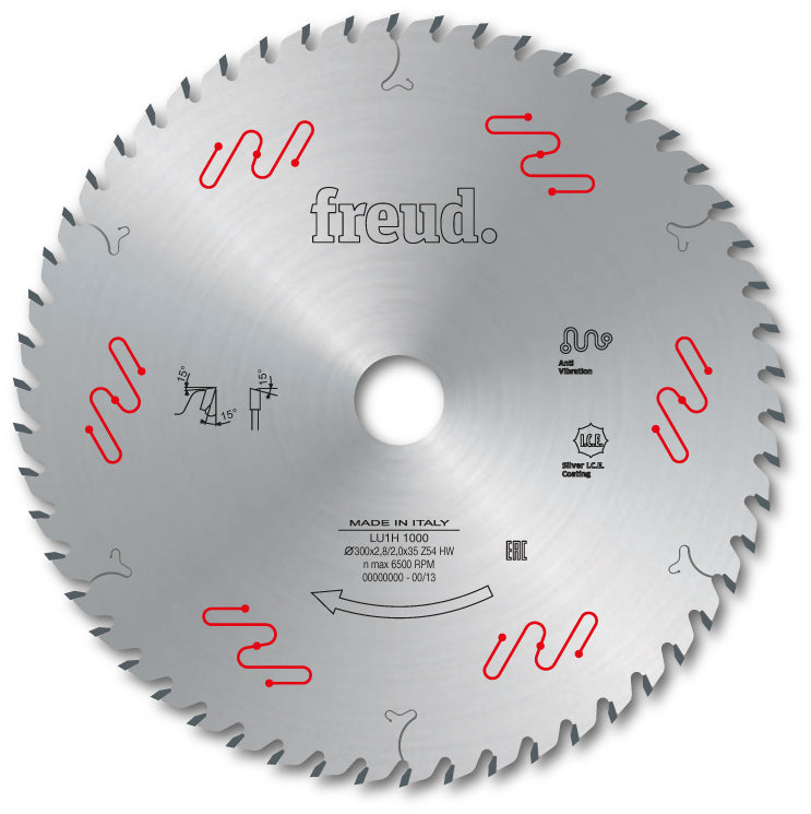 Freud Industrial Thin Kerf General Purpose Circular Saw Blade - 250mm Diameter - 30 Tooth - 30mm Bore - LU1H 1500