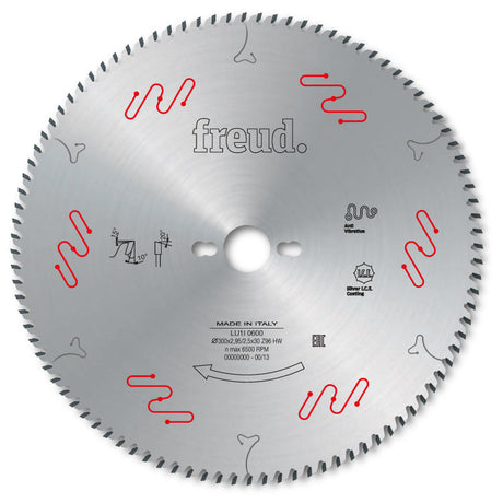 Freud Industrial Thin Kerf General Purpose Circular Saw Blade - 300mm Diameter - 96 Tooth - 30mm Bore - LU1I 0600