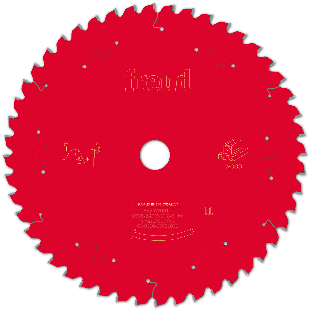Freud General Purpose Mitre Saw Blade - 305mm Diameter - 48 Tooth - 30mm Bore - FR29-W001M