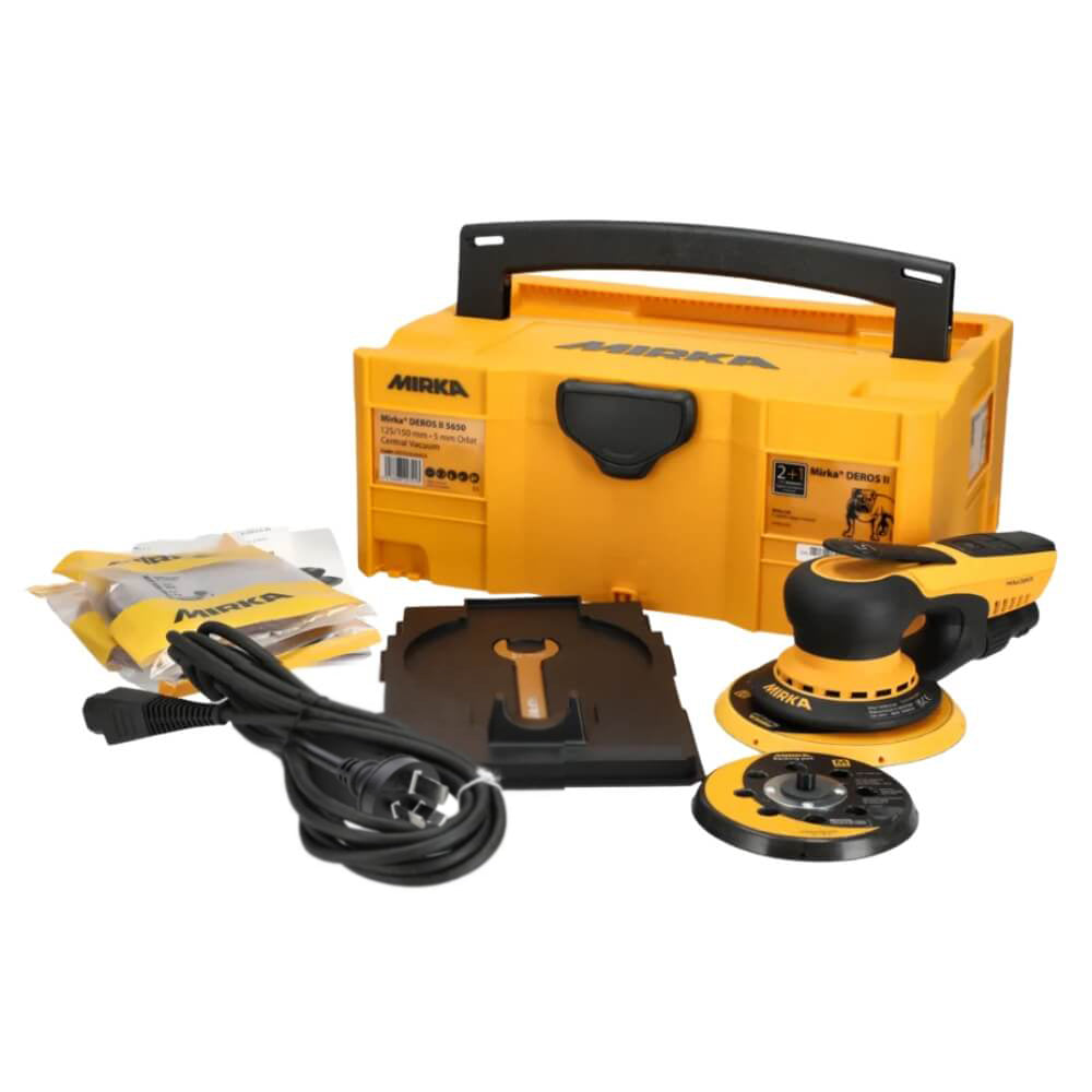 Mirka DEROS II 5650 Random Orbital Sander Kit - 125mm & 150mm Pads