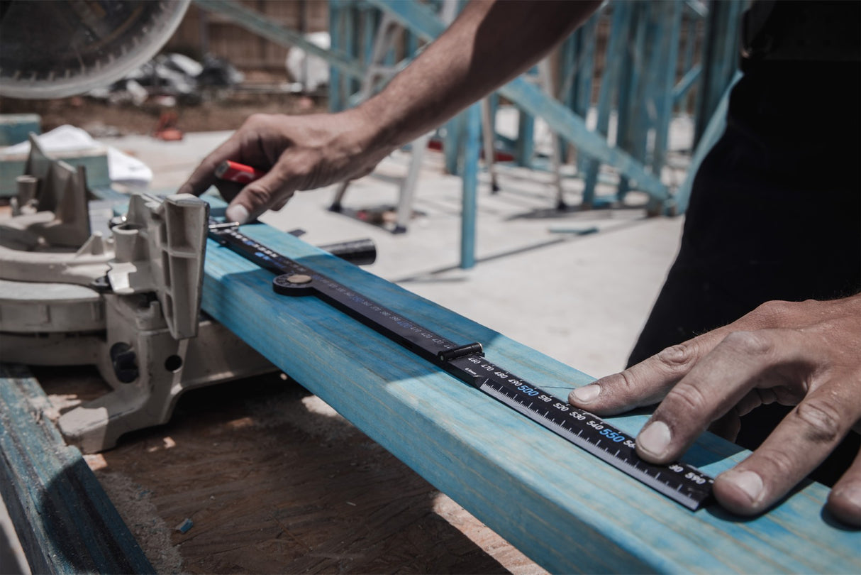 OX Pro Metric Tuff Rule Black - 1200mm