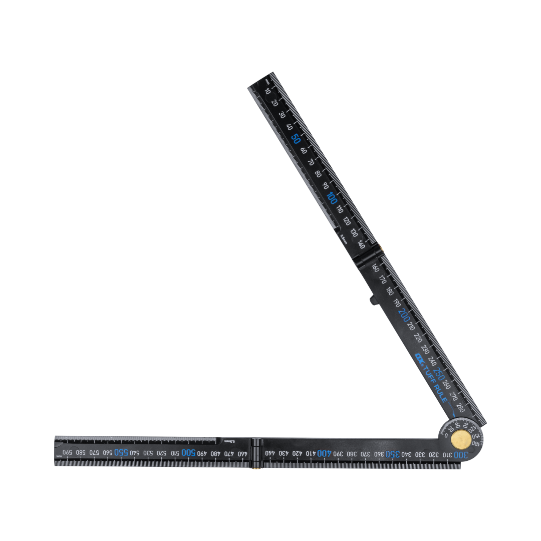 OX Pro Metric Tuff Rule Black - 1200mm