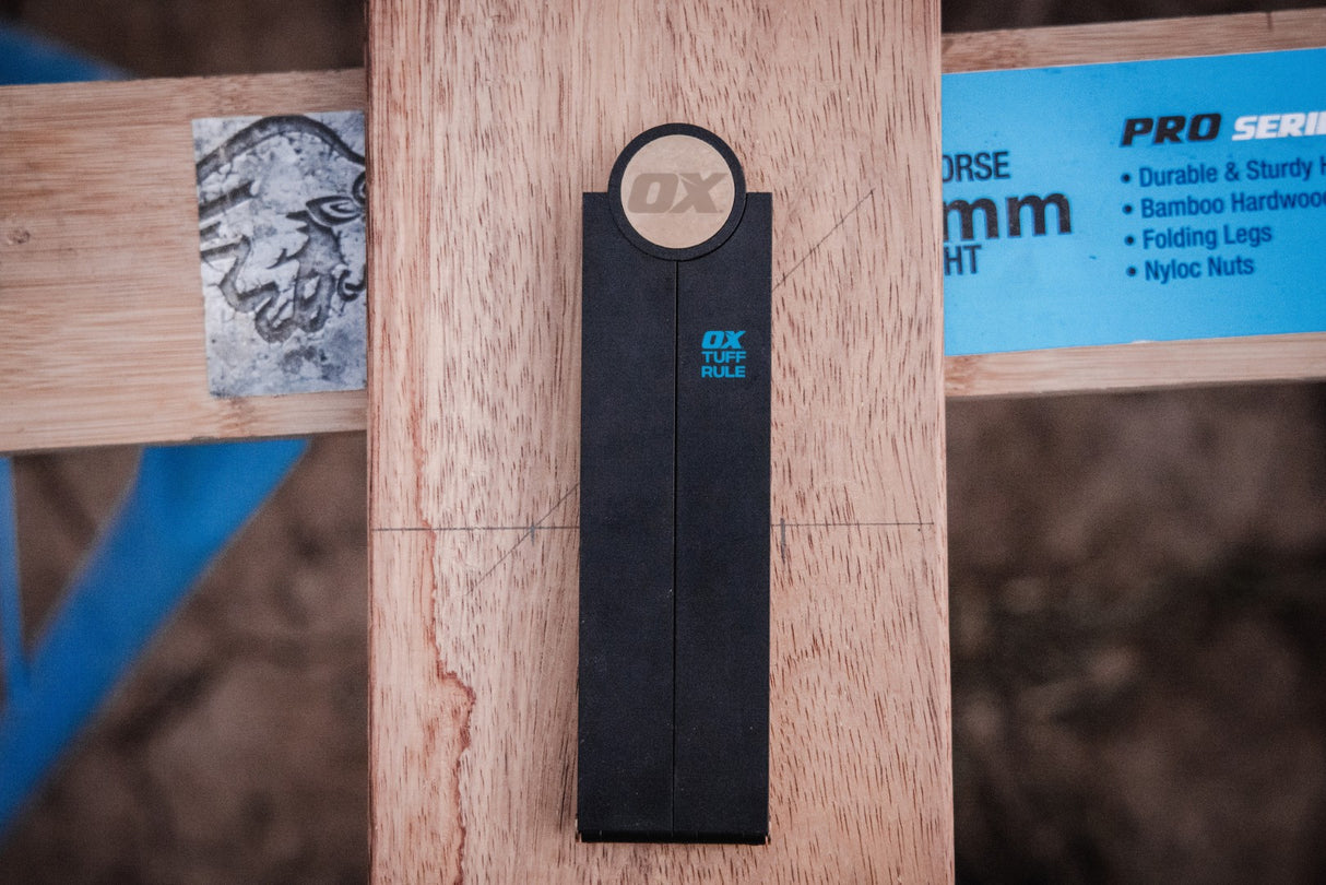 OX Pro Metric Tuff Rule Black - 1200mm