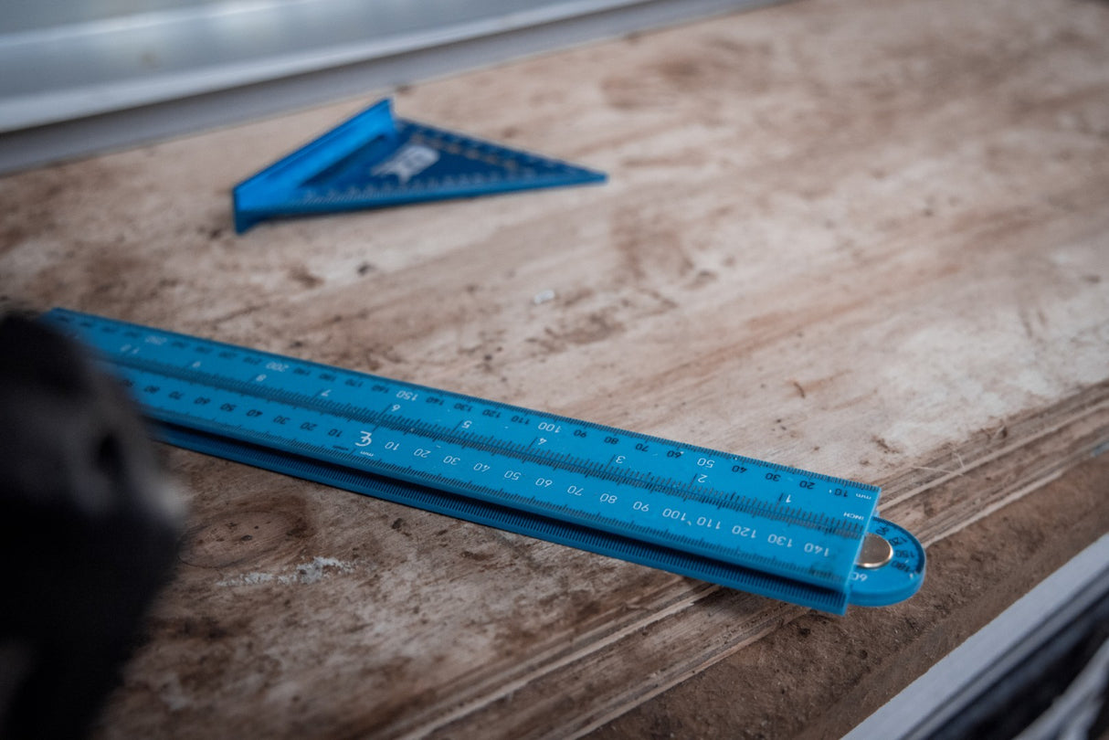 OX Pro Metric Tuff Rule Blue - 1200mm