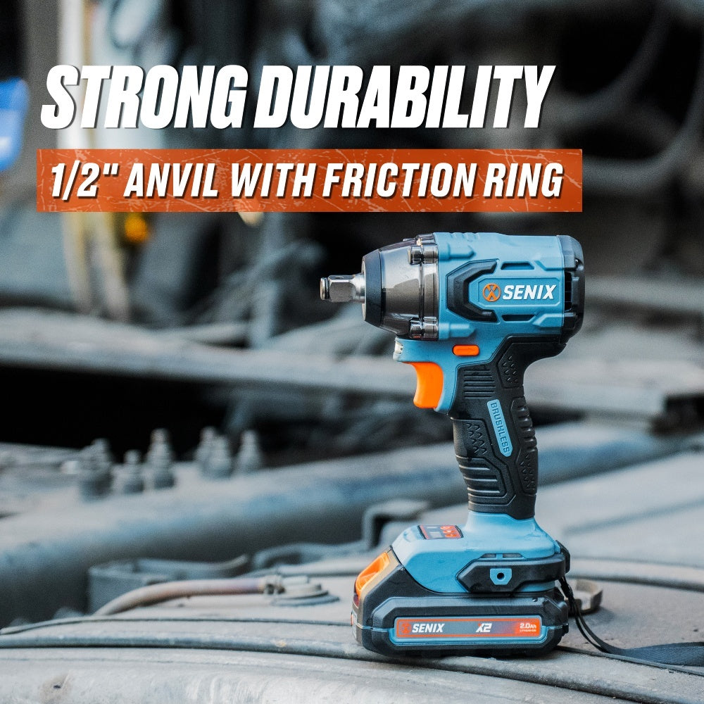Senix X2 18V 1/2" 330Nm Brushless Impact Wrench Skin