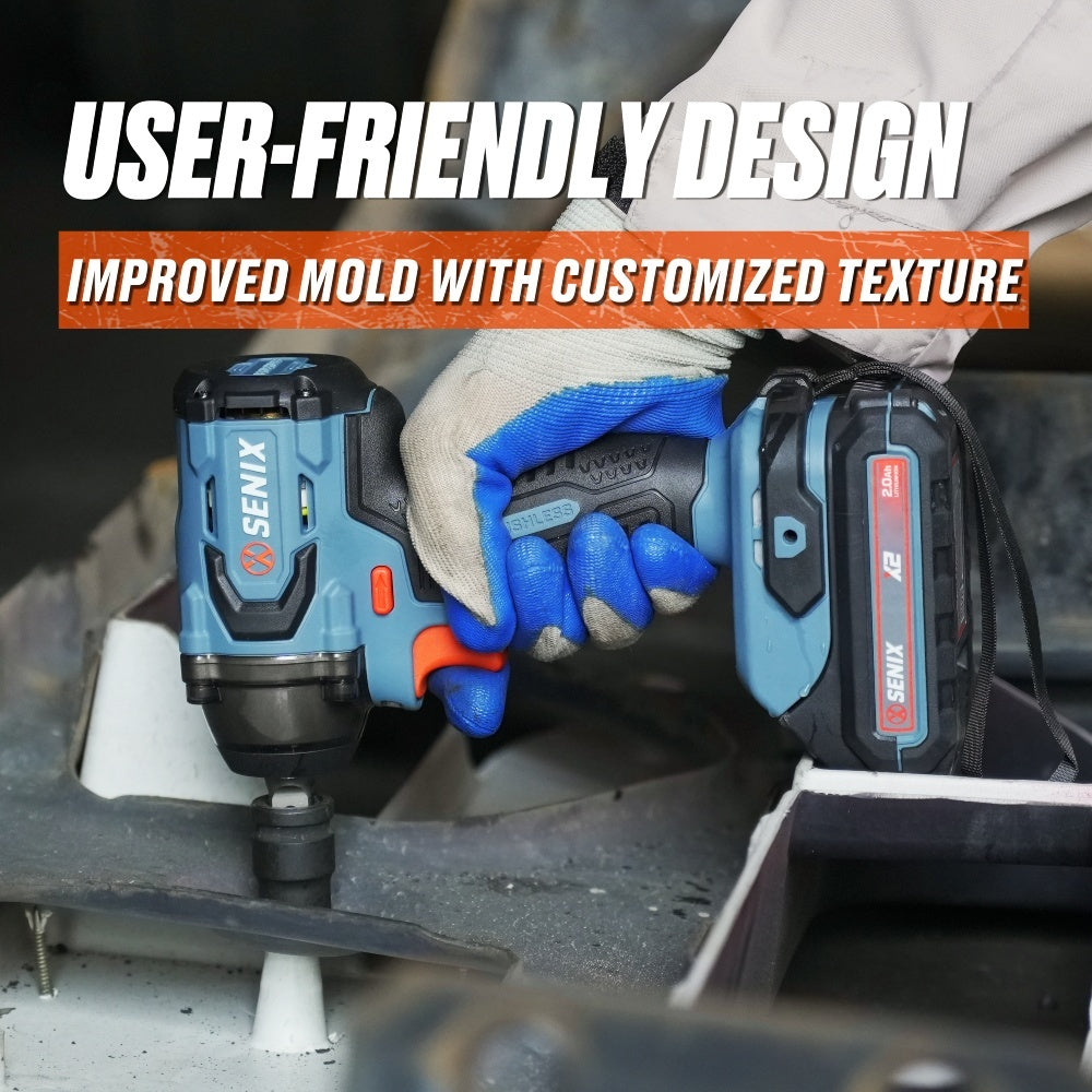 Senix X2 18V 1/2" 330Nm Brushless Impact Wrench Skin