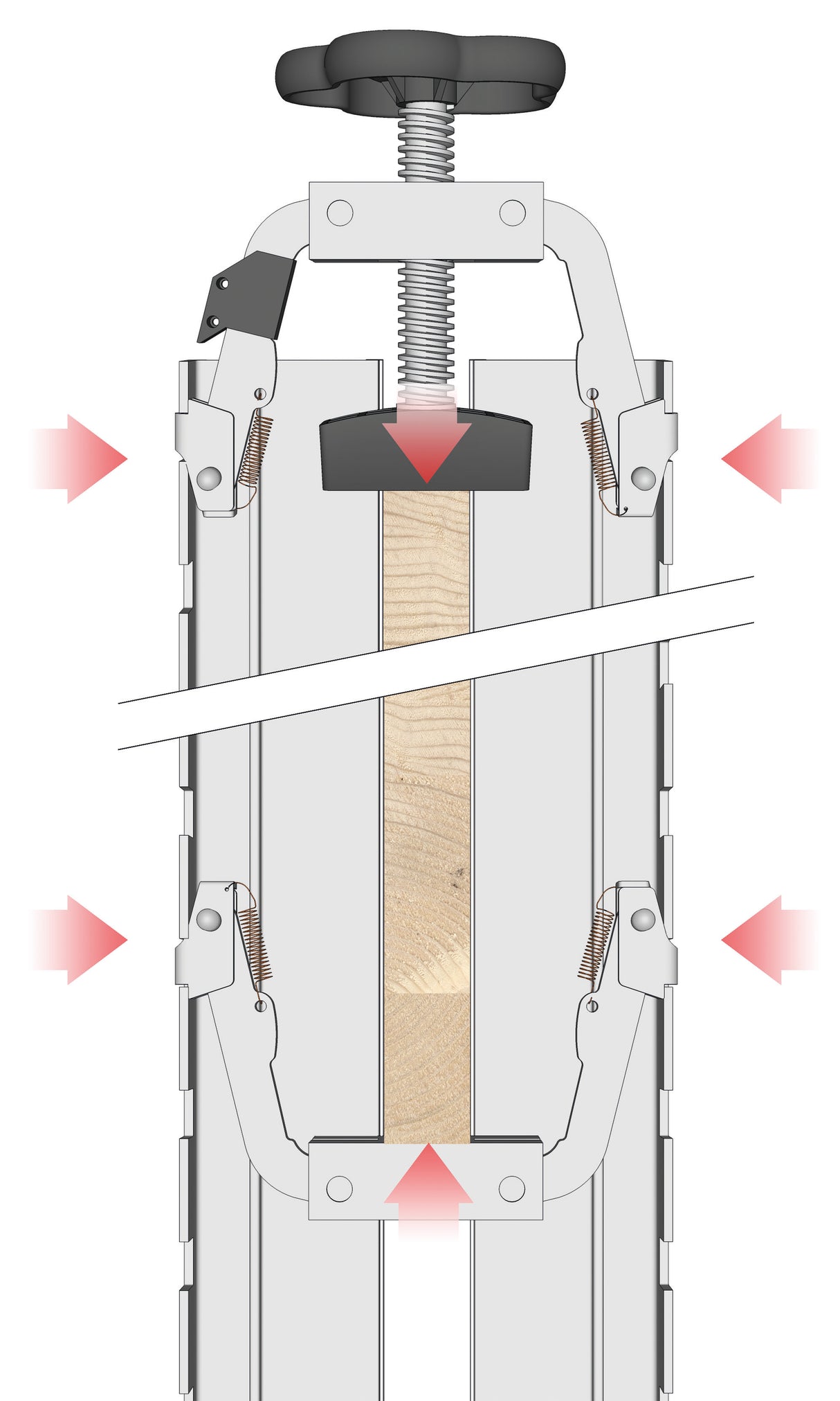 Plano 1250mm Vertical Gluepress Starter Pack - Includes 3 Clamps