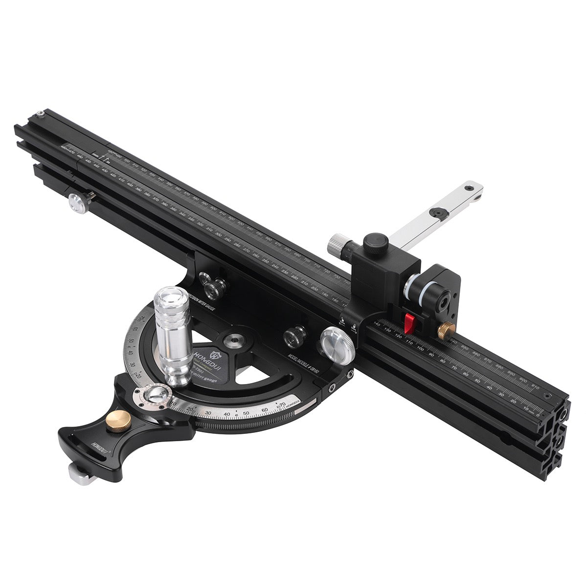 Precision Mitre Gauge Set Includes Extended Fence And 0.02mm Micro Adjustable Flip Stop - By Hongdui Tools