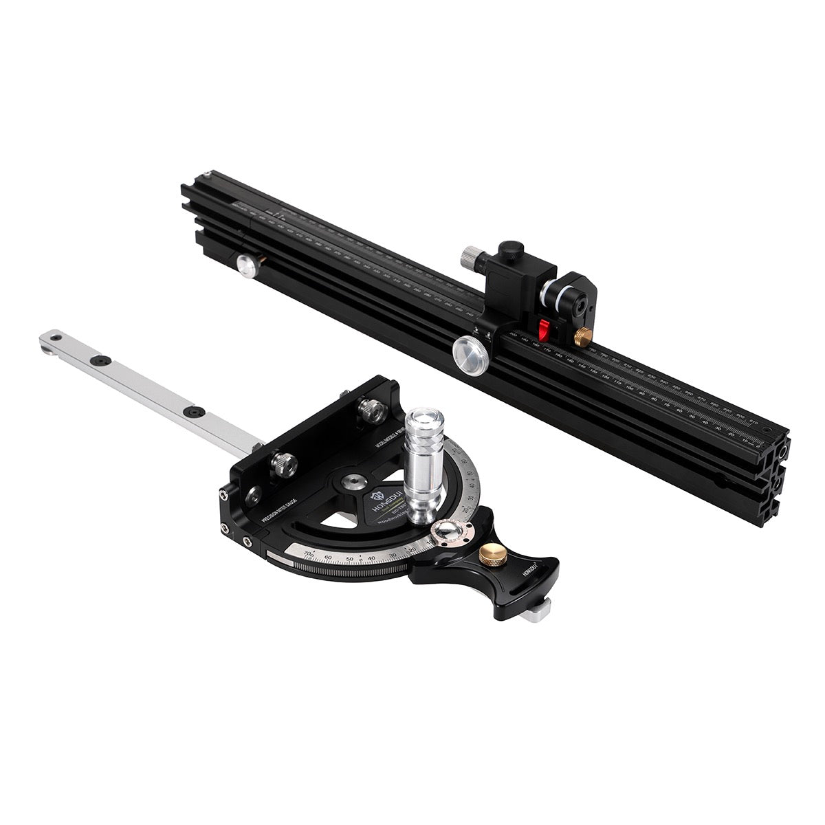 Precision Mitre Gauge Set Includes Extended Fence And 0.02mm Micro Adjustable Flip Stop - By Hongdui Tools