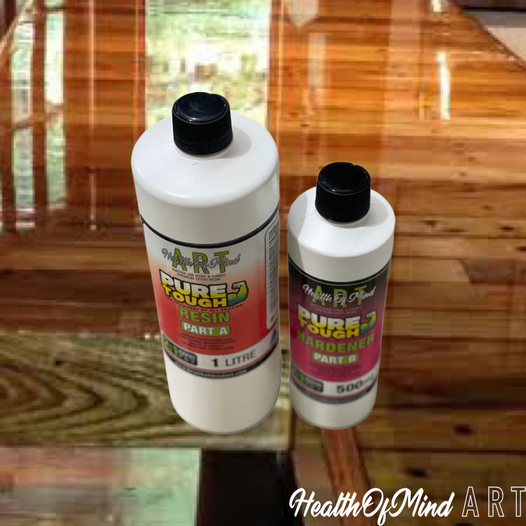 Pure Tough (Scratch and Heat Resistant Epoxy Coating) 1.5L | Health of Mind Art