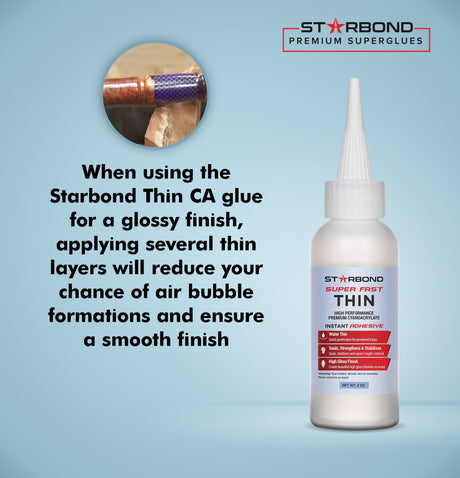 Starbond CA Super Glue Clear Bundle - 59ml/2oz Thin, Medium, Thick CA Super Super  and 473ml/16 oz. Pump Accelerator Bundle