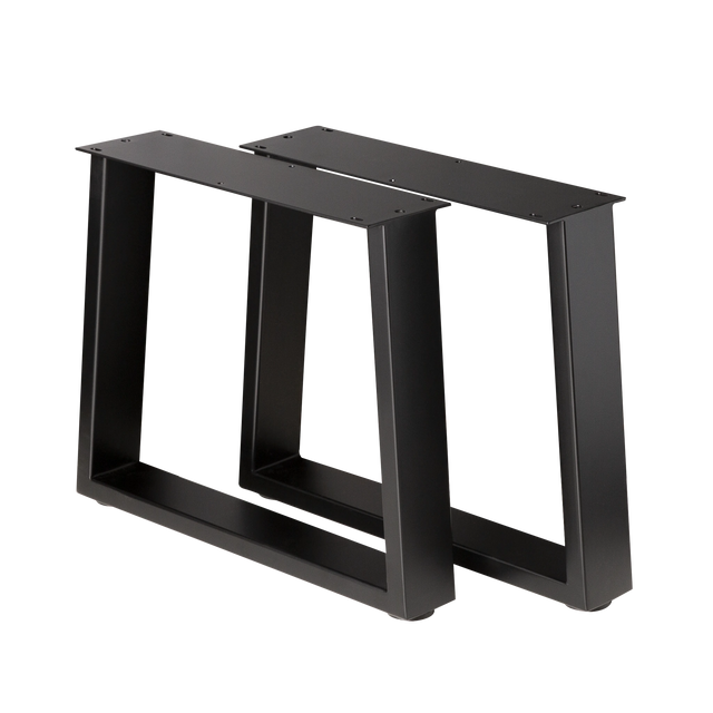 Trapezoid Coffee Table Legs Wide Bottom 430x500x410mm - 75x25mm