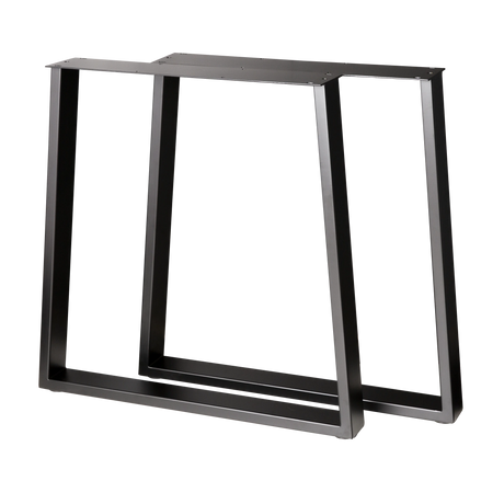 Trapezoid Dining Table Legs Wide Bottom 710x580x710mm - 75x25mm