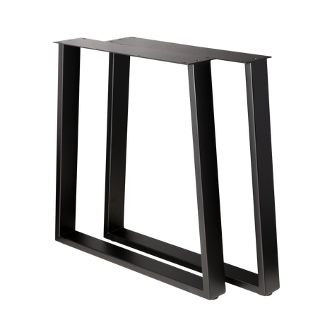 Trapezoid Dining Table Legs Wide Bottom 710x580x710mm - 75x25mm