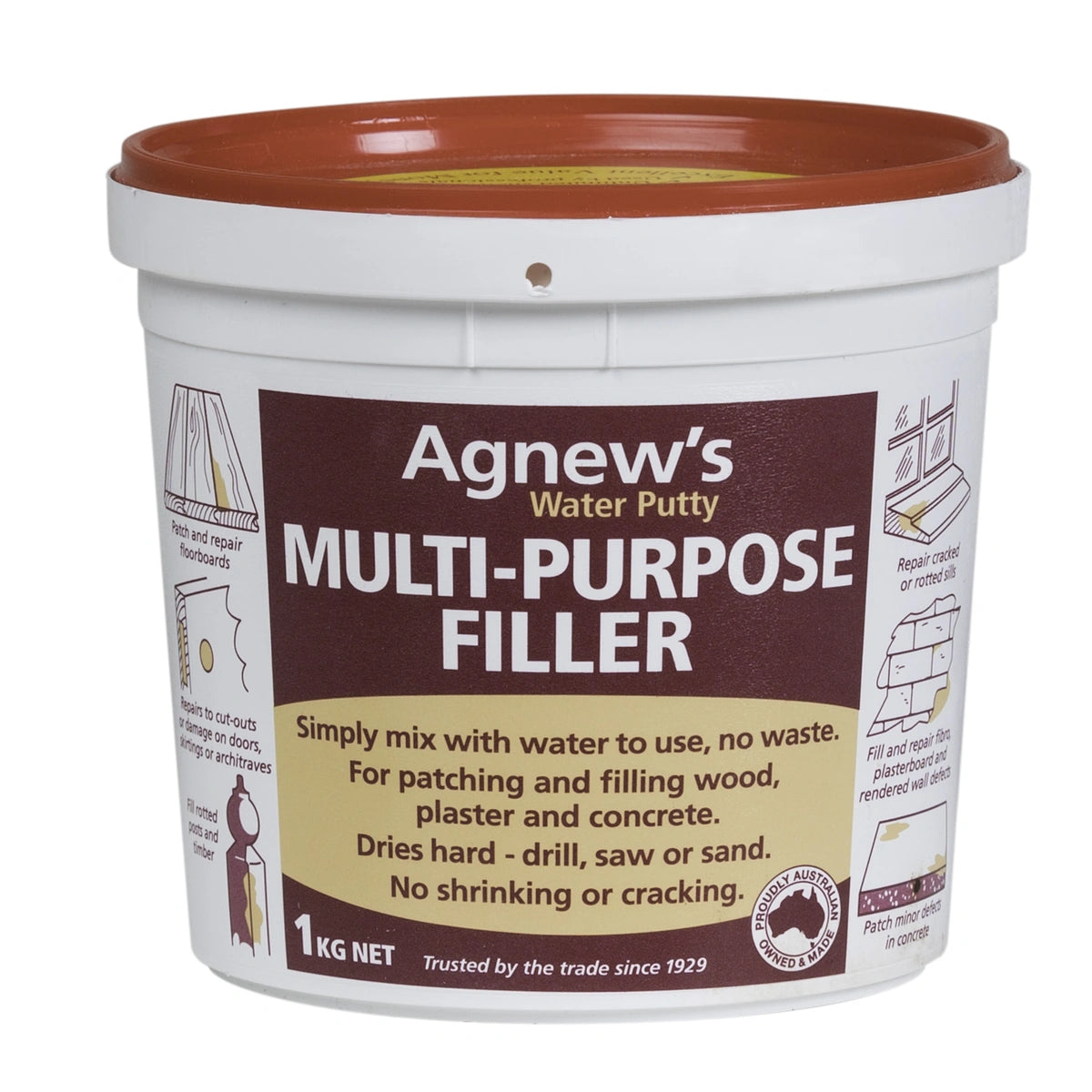 Agnew's Water Putty Multi-Purpose Filler & Floor Leveller