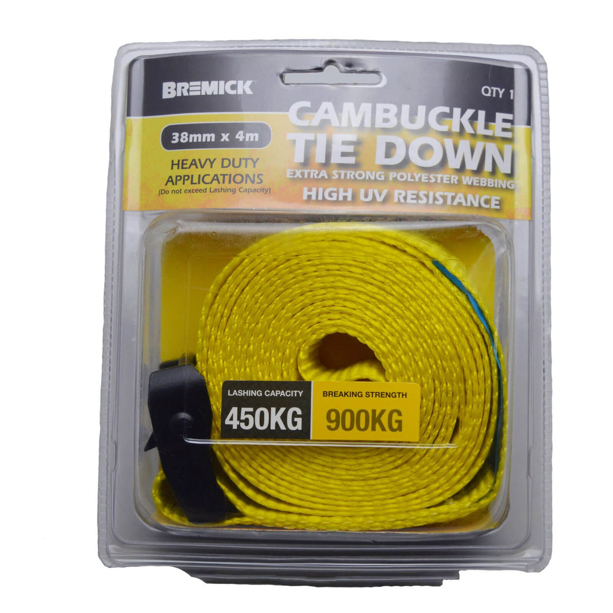 Bremick™ Cambuckle Tie Down 38mm x 4m - Single