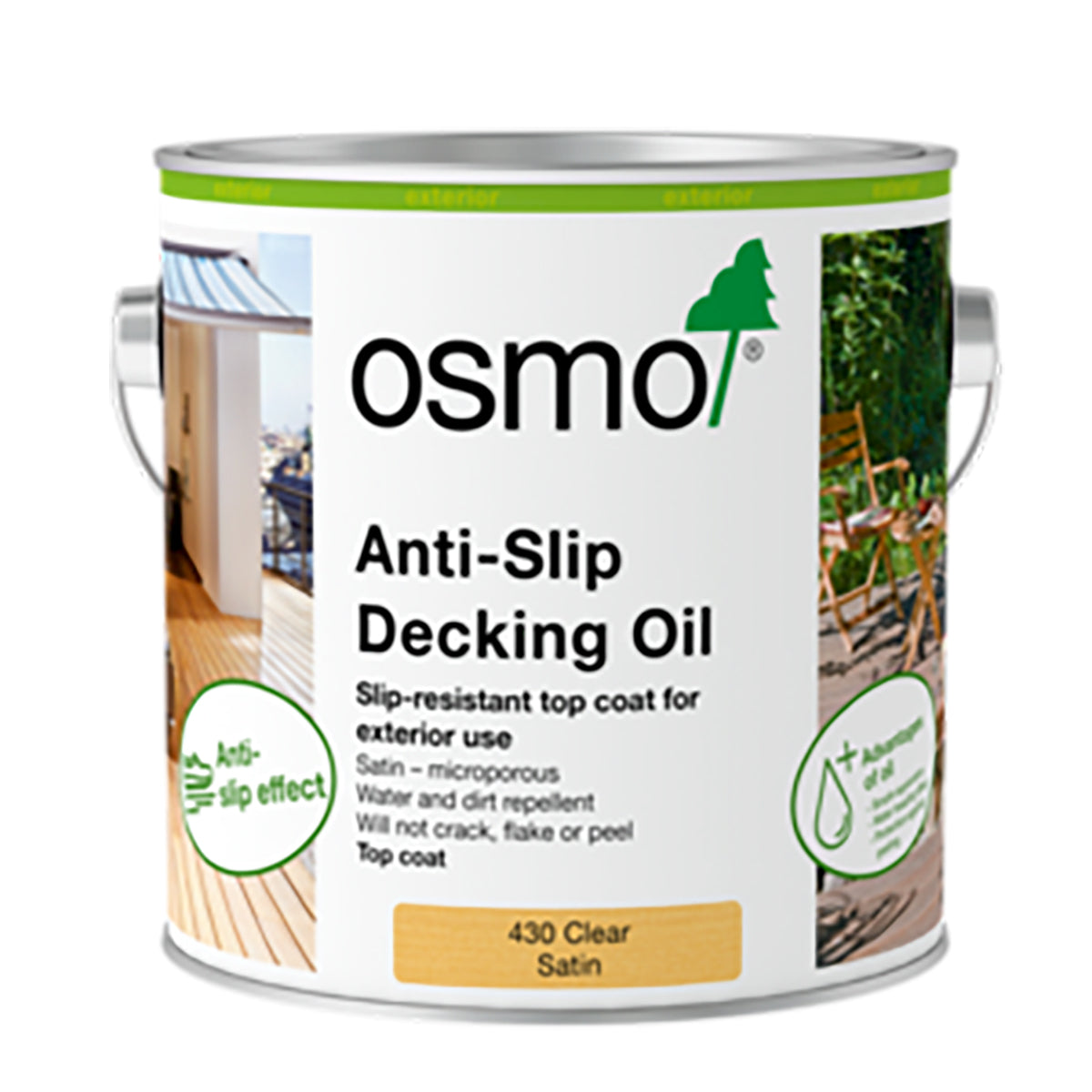 Osmo Anti-Slip Decking Oil 430 Clear Satin | 2.5L