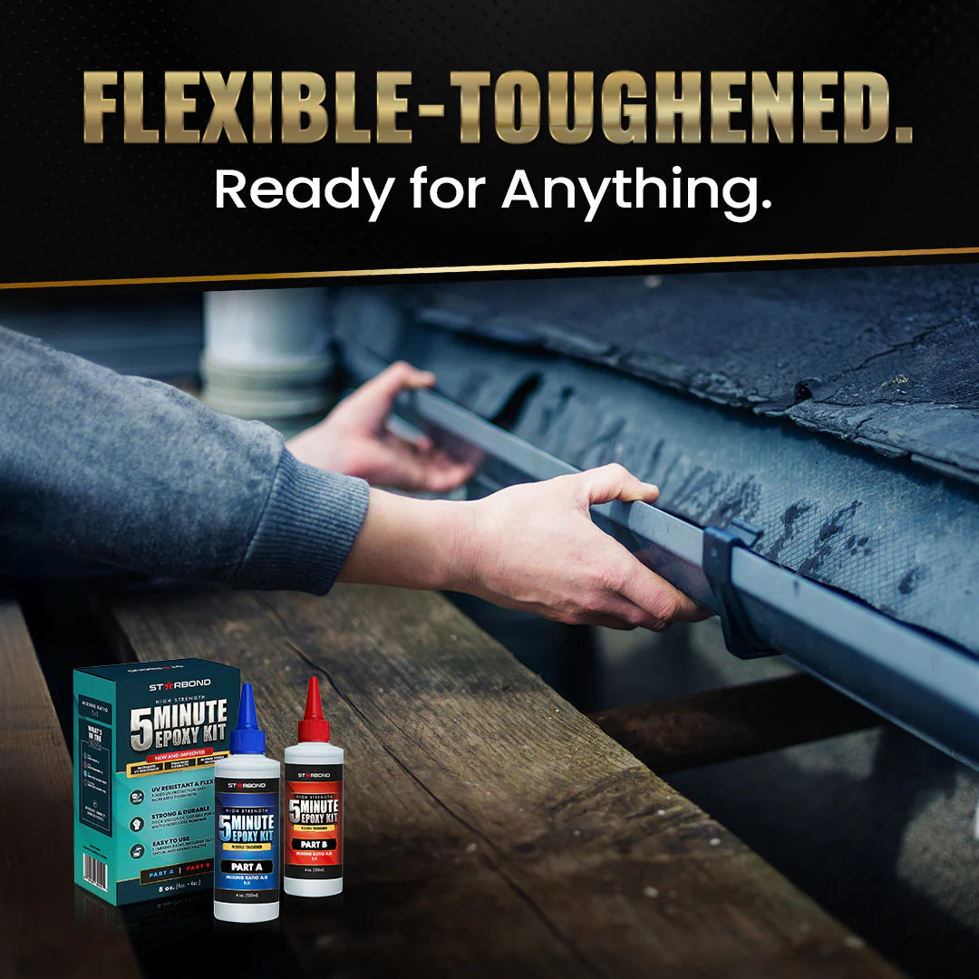 5 Minute Flexible Epoxy Pro Kit | Flexible-Toughened, UV-Resistant, Non-Yellowing 236ml/8oz