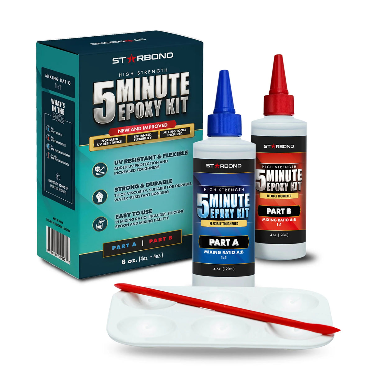 5 Minute Flexible Epoxy Pro Kit | Flexible-Toughened, UV-Resistant, Non-Yellowing 236ml/8oz