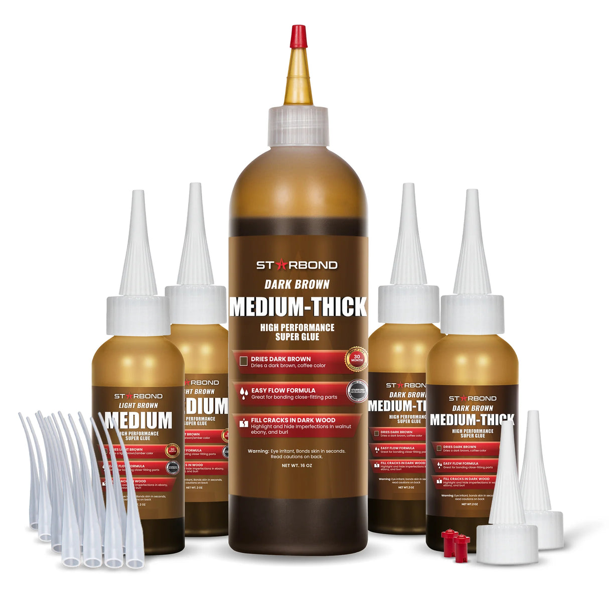 Starbond Brown Medium-Thick CA Super Glue | 473ml/16oz